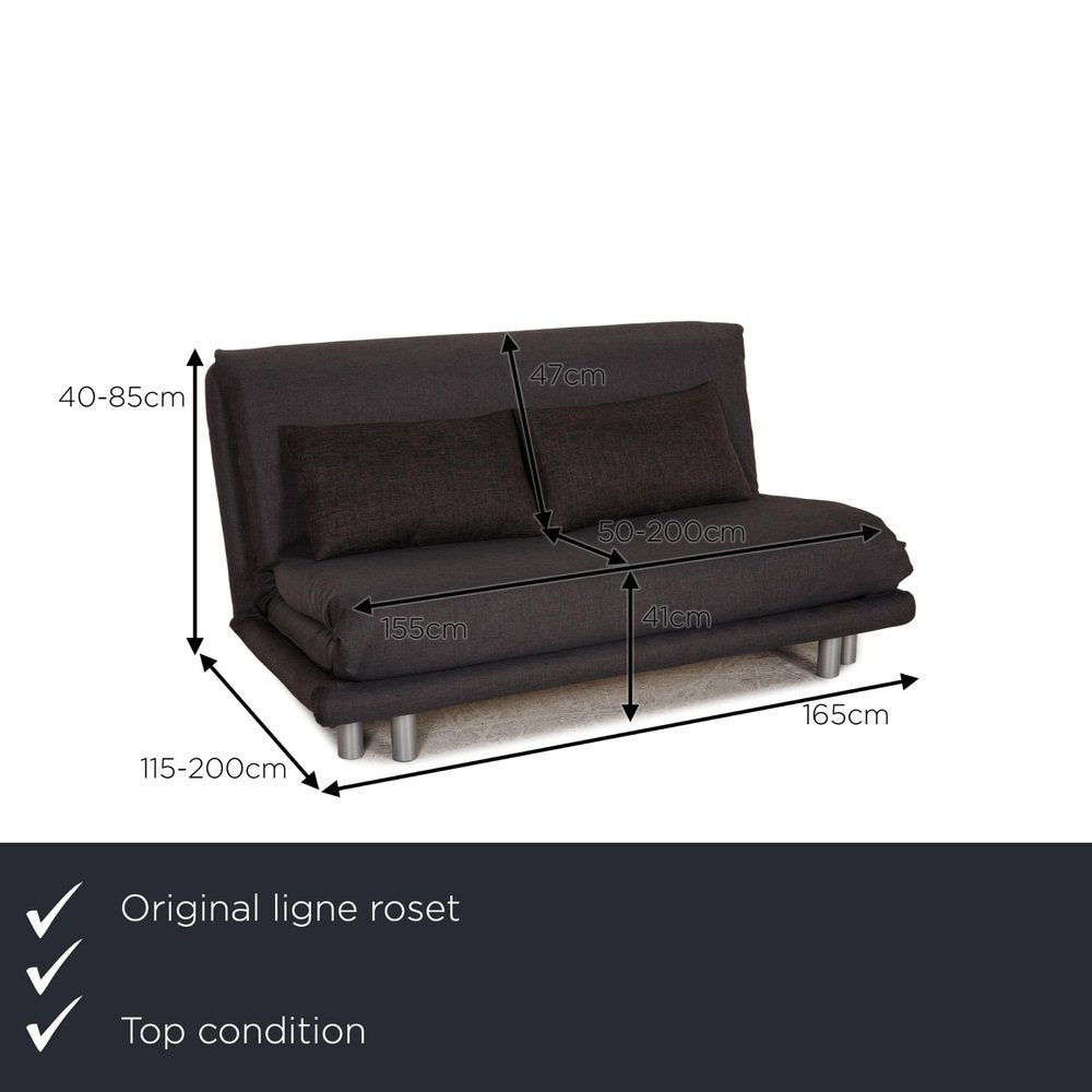 Gray Fabric 3-Seater Multy Sofa with Sleeping Function from Ligne Roset