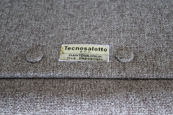 Gray Fabric Swivel Lounge Chair by Guido Bonzani for Tecnosalotto, 1970s-EH-675727