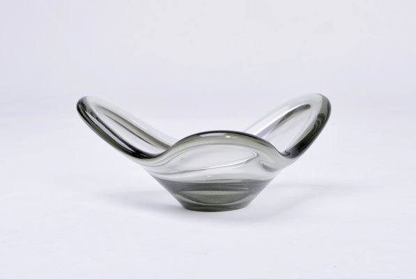 Gray Glass Bowl by Per Lütken for Holmegaard, 1960s-FN-553169