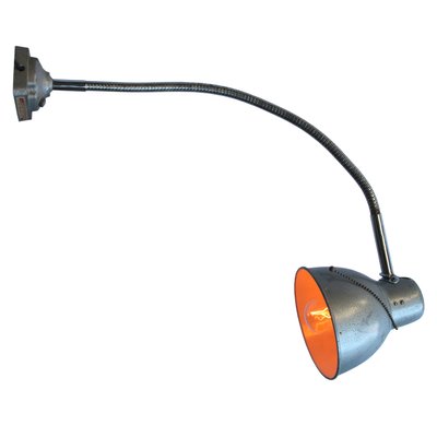 Gray Metal Gooseneck Table or Wall Lamp-BLS-925966