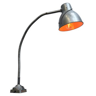 Gray Metal Gooseneck Table or Wall Lamp-BLS-925966