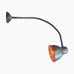 Gray Metal Gooseneck Table or Wall Lamp-BLS-925966