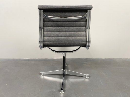 Gray Mottled Aluminum EA 107 Swivel Chairs by Charles & Ray Eames for Herman Miller, 1970s, Set of 6-YZD-1438389