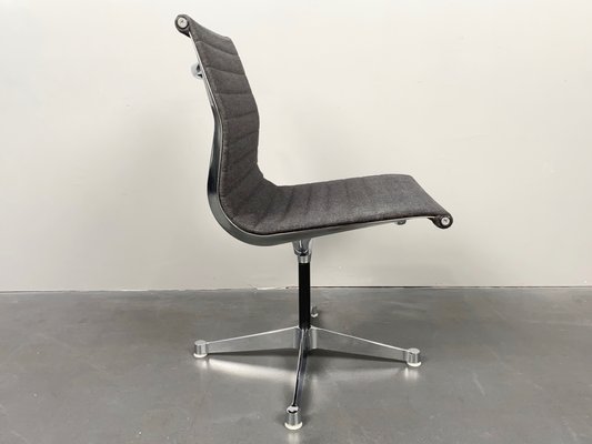 Gray Mottled Aluminum EA 107 Swivel Chairs by Charles & Ray Eames for Herman Miller, 1970s, Set of 6-YZD-1438389