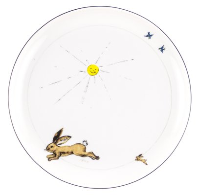 Gray Porcelain Collection Plate from Litolff, 1946-VLO-963021