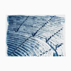 Greek Marble Amphitheater, Blueprint on Watercolor Paper, 2019-RWC-789725