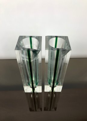 Green Acrylic Salt & Pepper Set from Guzzini, Italy, 1970s, Set of 6-LYQ-1171784