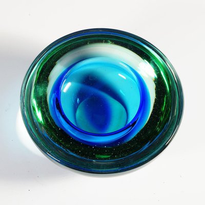 Green and Blue Archimede Bowl from Seguso Geode, Murano, Italy1950s-KJP-1446883