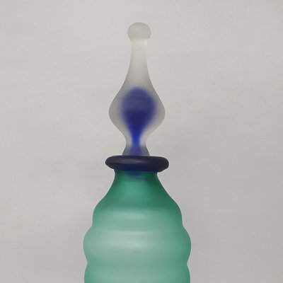 Green and Blue Bottle in Murano Glass by Michielotto, 1970s-QGR-875918