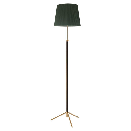 Green and Brass Pie de Salón G3 Floor Lamp by Jaume Sans