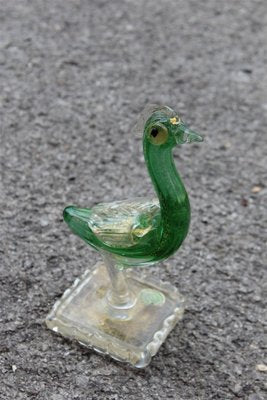 Green and Gold Murano Glass Flamingo from Seguso, 1940s-EH-645661