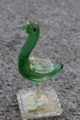 Green and Gold Murano Glass Flamingo from Seguso, 1940s-EH-645661