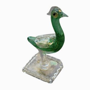 Green and Gold Murano Glass Flamingo from Seguso, 1940s-EH-645661