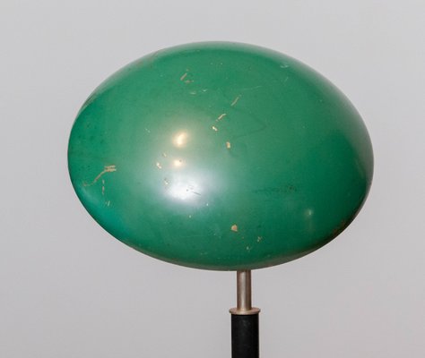 Green and Metal Table Lamp attributed to Harald Notini for Arvid Böhlmarks, 1930s-JE-1398268