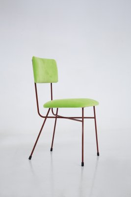 Green and Red Velvet Chairs by BBPR, 1950s, Set of 6-RCE-1402665