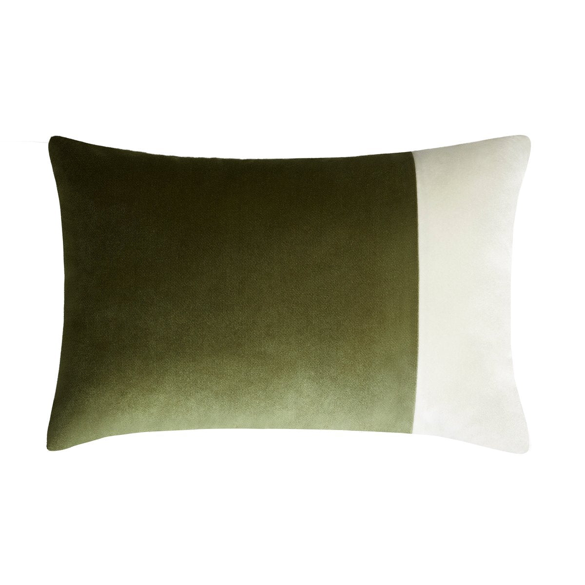 Green and White Double Rectangle Pillow from Lo Decor