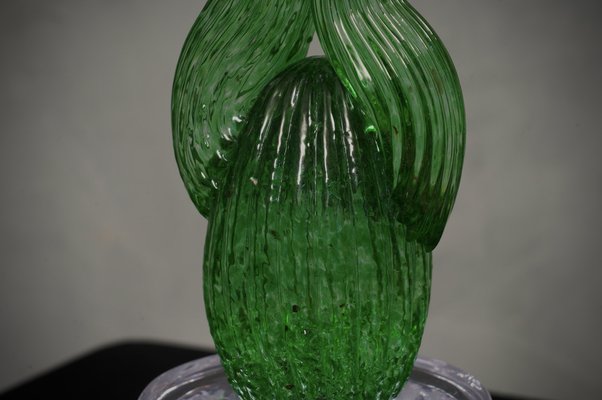 Green Art Glass Cactus Plant by Murano Formia for Marta Marzotto, 1990-UH-1811697