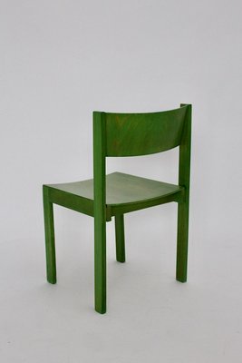 Green Beechwood Dining Chairs, 1950s, Set of 6-NB-764695