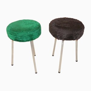 Green & Black Stool, 1970s, Set of 2-AFE-1156343