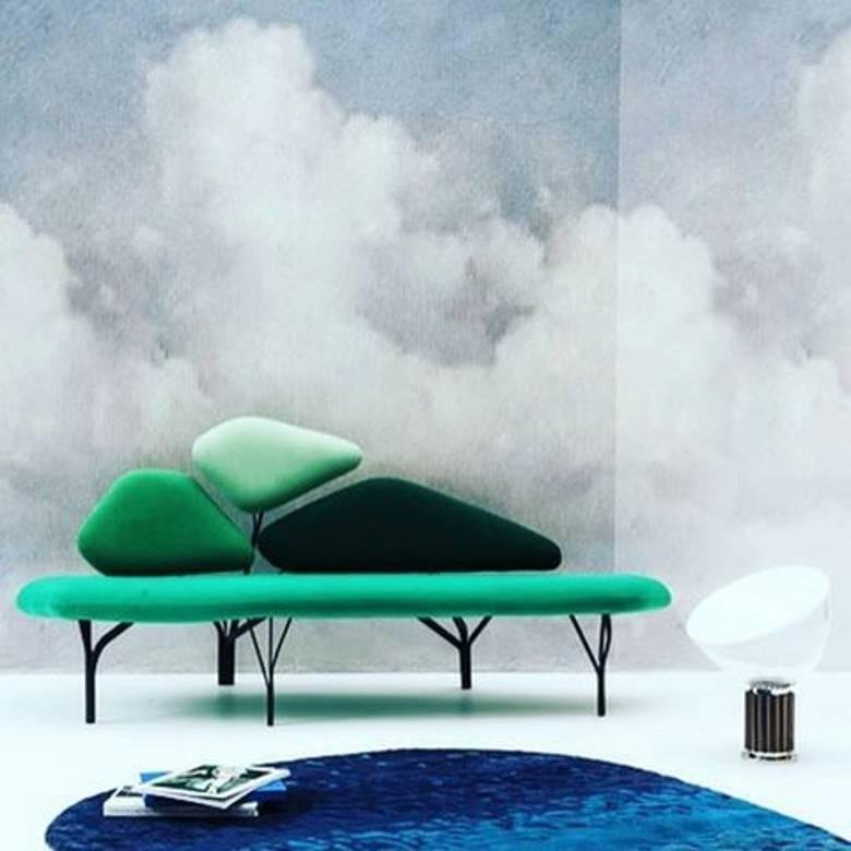 Green Borghese Sofa by Noé Duchaufour Lawrance