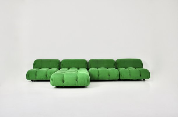 Green Camaleonda Sofa by Mario Bellini for B&B Italia, 1970s, Set of 5-HFM-1790317