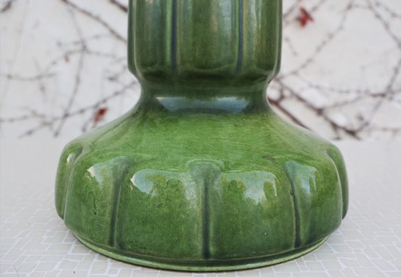 Green Ceramic Table Lamp, 1950s-KNM-845108