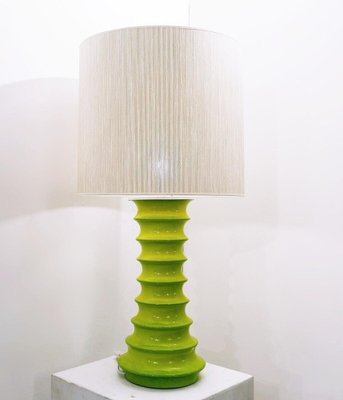 Green Ceramic Table Lamp, 1970s-FGA-1419097