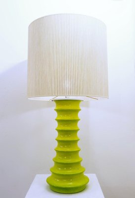 Green Ceramic Table Lamp, 1970s-FGA-1419097