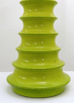 Green Ceramic Table Lamp, 1970s-FGA-1419097