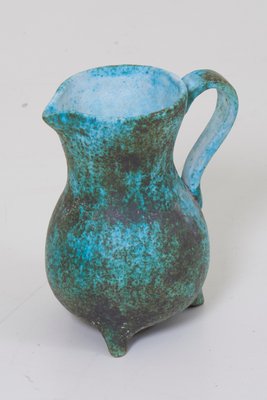 Green Ceramic Vase by Portier, France, 1950s-SFD-653688