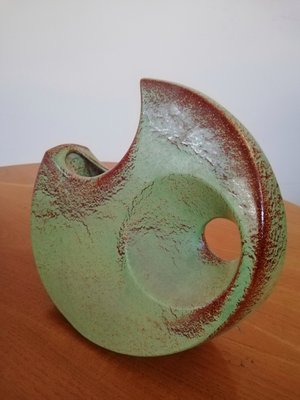 Green Ceramic Vase from Bertoncello, Italy, 1970s-UIW-1254250