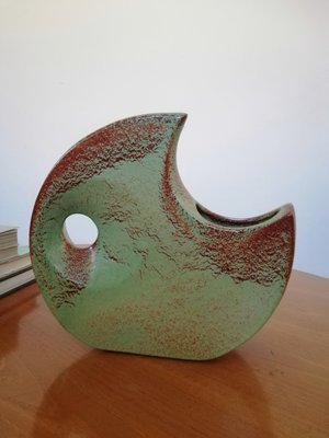 Green Ceramic Vase from Bertoncello, Italy, 1970s-UIW-1254250