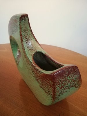 Green Ceramic Vase from Bertoncello, Italy, 1970s-UIW-1254250