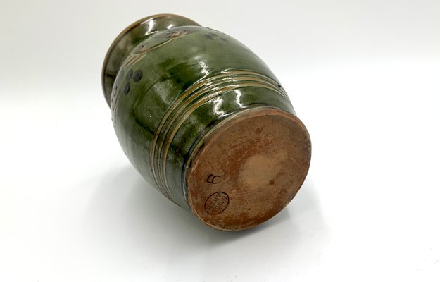 Green Ceramic Vase from Rzut Toruń, Poland, 1960s-BXB-1057098