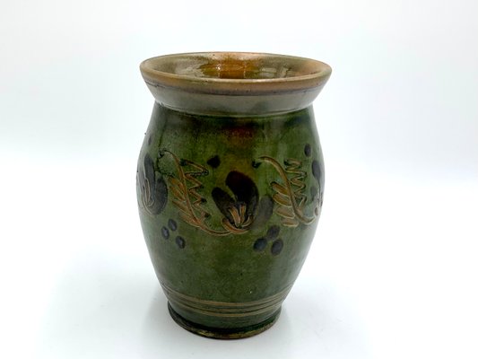 Green Ceramic Vase from Rzut Toruń, Poland, 1960s-BXB-1057098