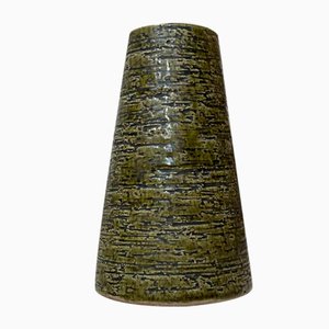 Green Chamotte Stoneware Vase by Gunnar Nylund, Sweden, 1960s-LCR-1402705