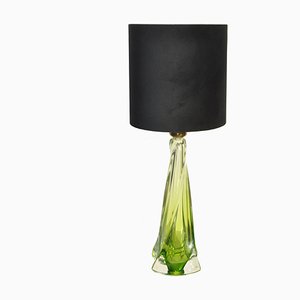 Green Crystal Table Lamp from Val Saint Lambert-YXG-1793195