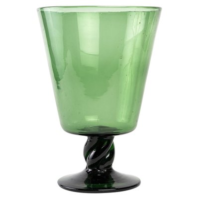 Green Crystal Vase, 20th Century-WFS-934989