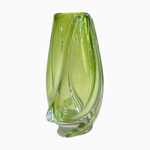 Green Crystal Vase by Val St Lambert, 1970s-FSD-1797323