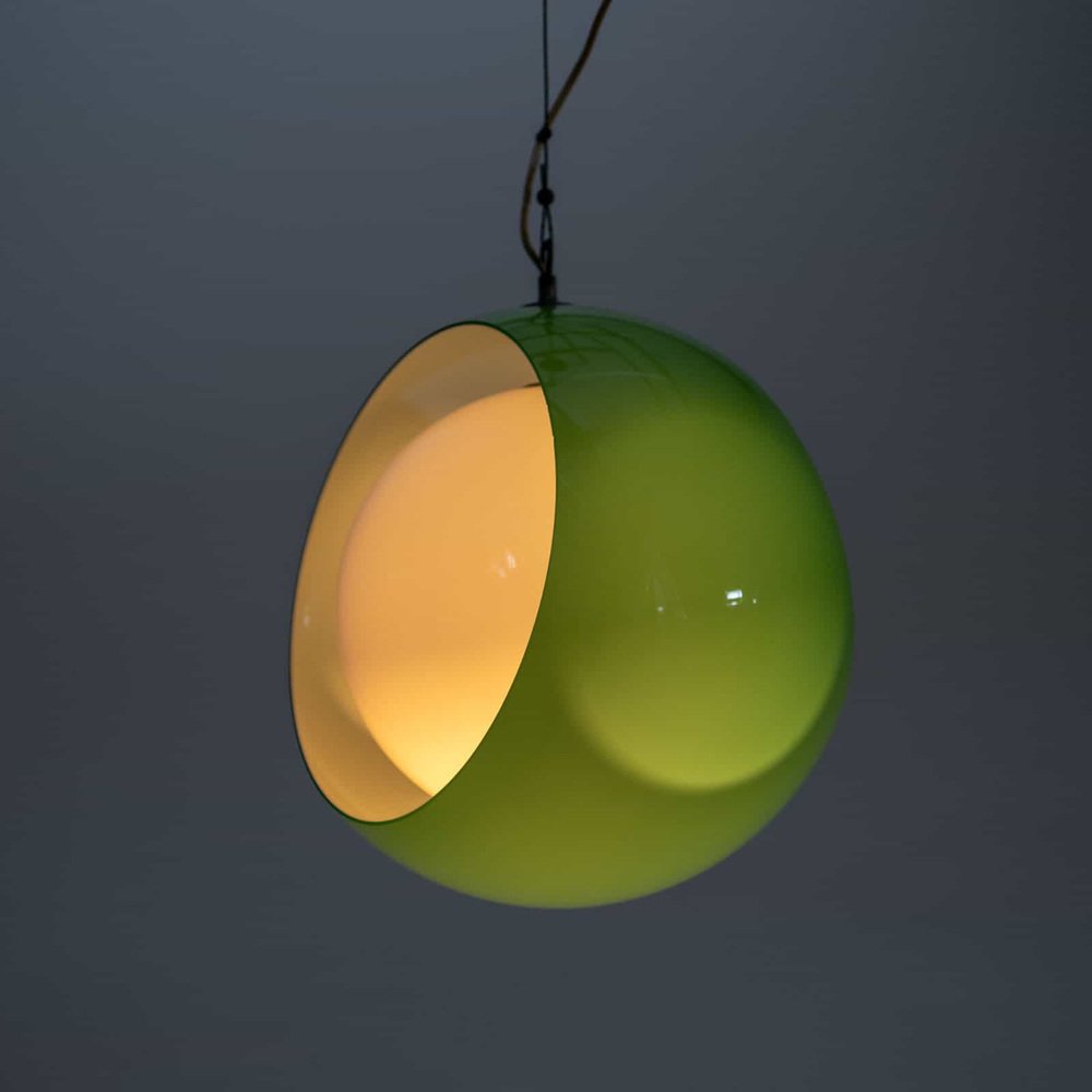 Green Eclisse Pendant Light by Carlo Nason for Mazzega, 1960s