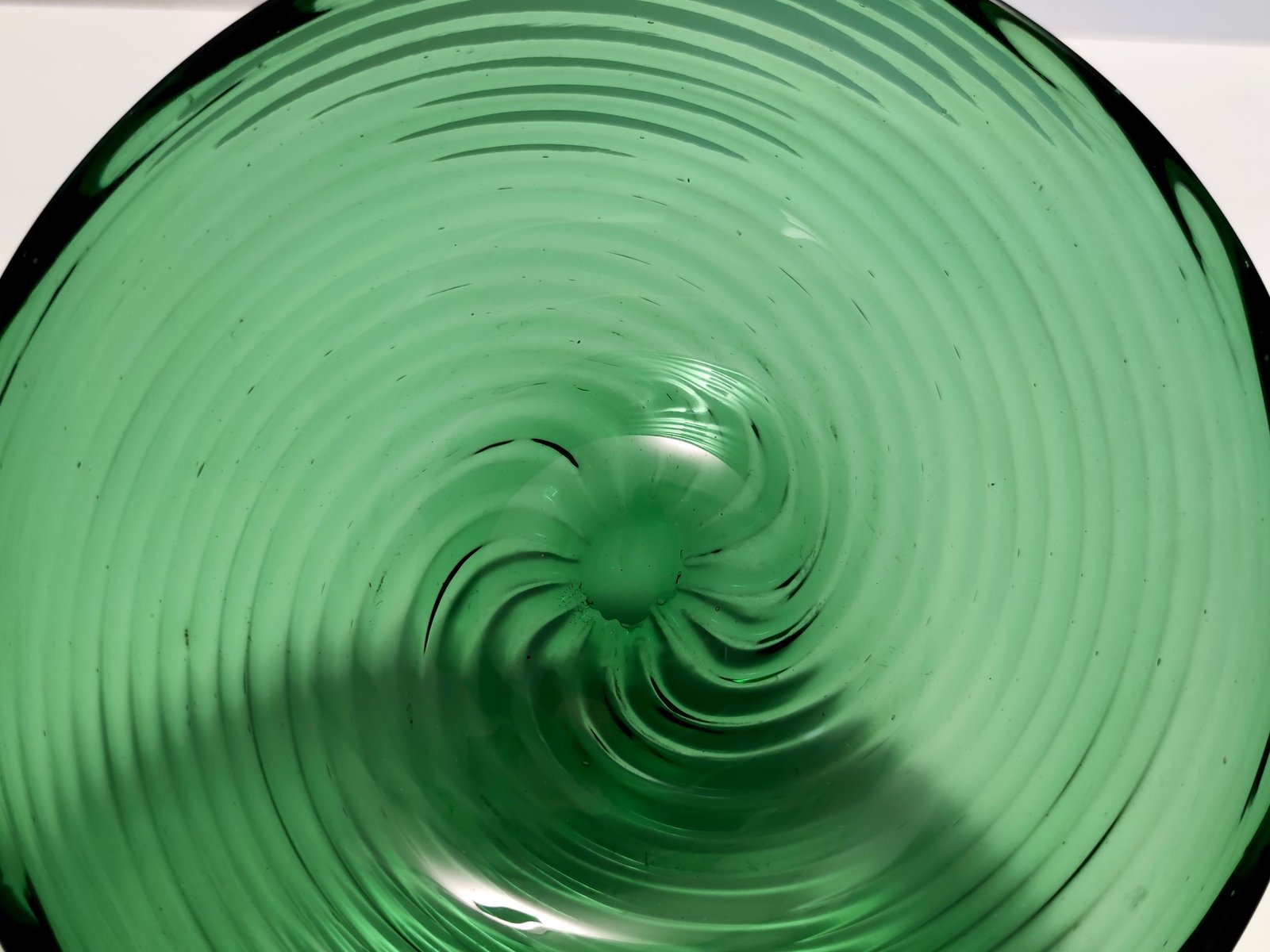 Green Empoli Blown Glass Dessert Bowls from Vetreria Etrusca, 1950s, Set of 10