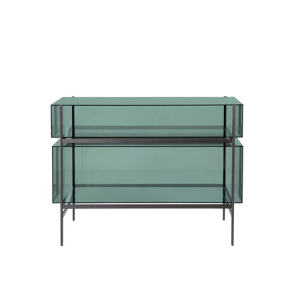 Lyn Extended - Glass Sideboard by Pulpo #green/black