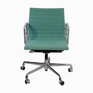 Green Fabric and a Chrome Ea-117 Office Chair by Charles Eames for Vitra-MTD-1400307