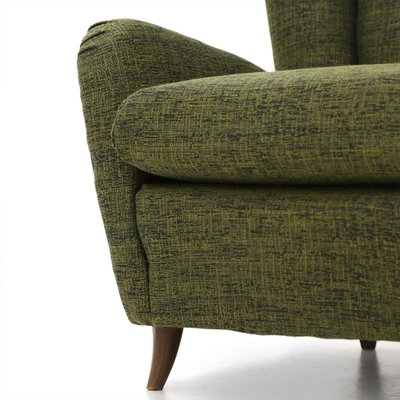 Green Fabric Armchairs, 1940s, Set of 2-EZ-1172197