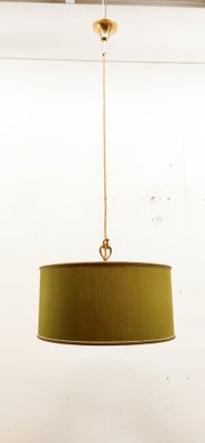 Green Fabric & Gold Silk Cable Suspension Light-QLH-1187851