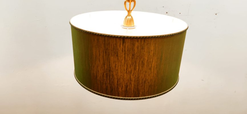 Green Fabric & Gold Silk Cable Suspension Light-QLH-1187851