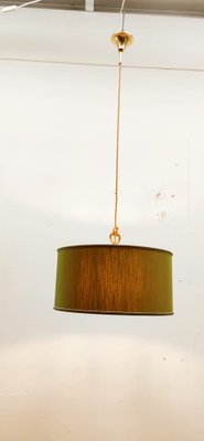 Green Fabric & Gold Silk Cable Suspension Light-QLH-1187851