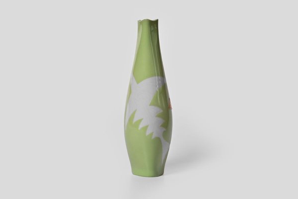 Green Fish Porcelain Vase by Jaroslav Ježek for Royal Dux, 1960s-HYJ-829639