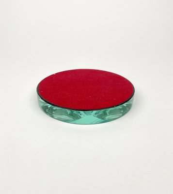 Green Glass Ashtray attributed to Fontana Arte, Italy, 1960s-LYQ-1367657