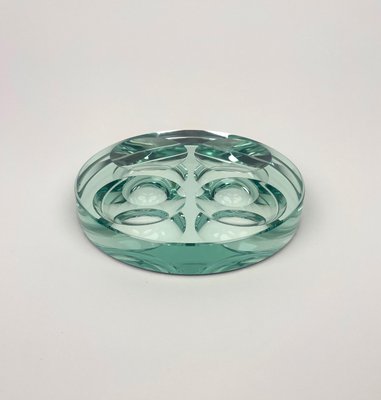 Green Glass Ashtray attributed to Fontana Arte, Italy, 1960s-LYQ-1367657